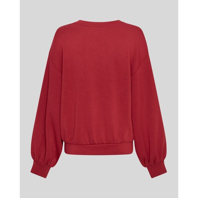 MSCHBrionna Ima Q V Sweatshirt Rhubarb Black