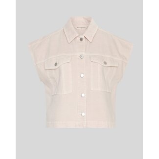 MSCH Copenhagen Denim waistcoat lichtroze