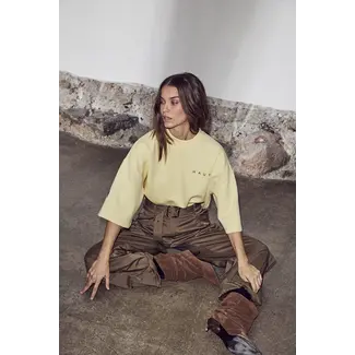 HAUTE L'AMITIÉ Sweater met korte mouwen en logo