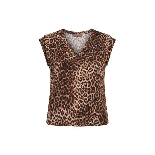 Leone Leopard Vneck Top