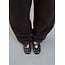 Rosalind All Studs Vintage Effect Brown Leather Ballet Flats