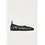 Rosalind All Studs Vintage Effect Brown Leather Ballet Flats