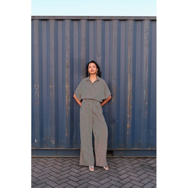 Burgundy streep broek