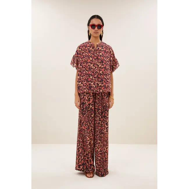 Cheetah broek blush