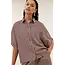 Burgundy streep blouse