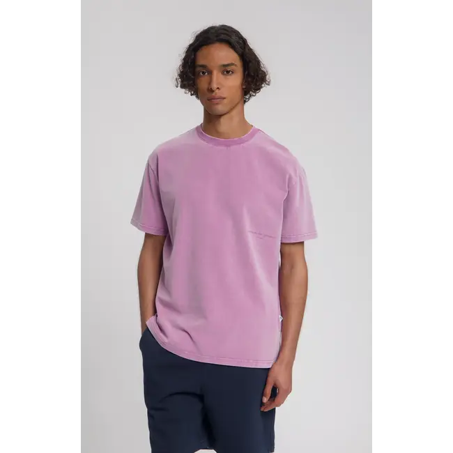AQUALIS GARMENT DYED T-SHIRT Mulberry