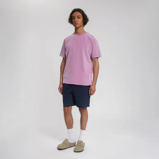 AQUALIS GARMENT DYED T-SHIRT Mulberry