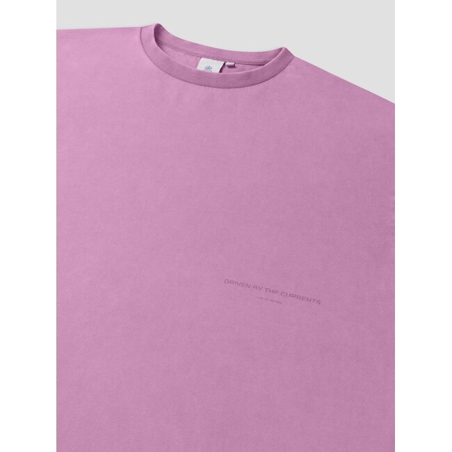 AQUALIS GARMENT DYED T-SHIRT Mulberry