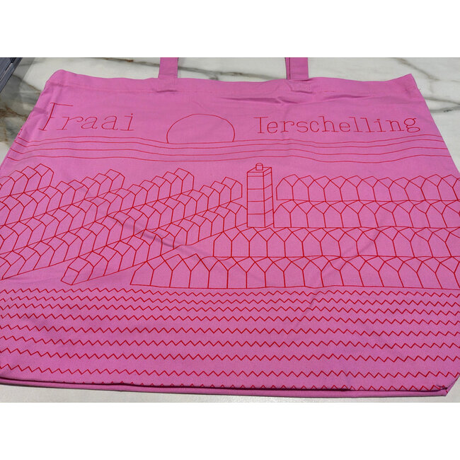 Fraai canvas shopper Roze West rode print