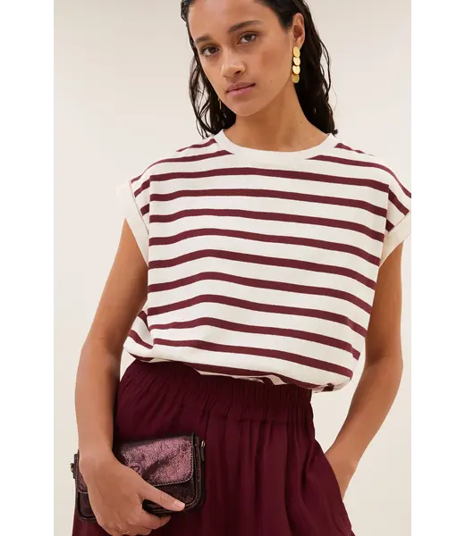 BY-BAR tobi stripe top grain wine stripe