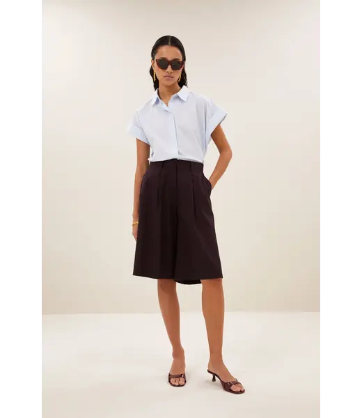 BY-BAR finn bermuda shorts dark wine