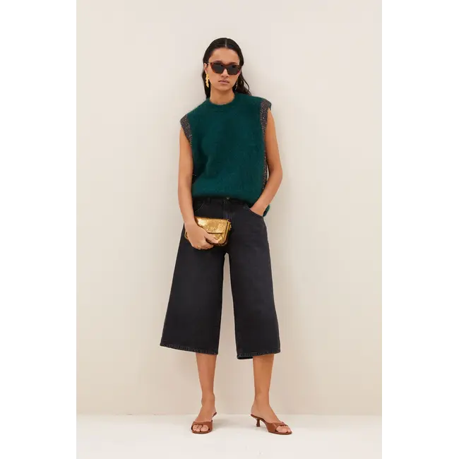 noho long denim shorts jet black