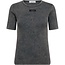 HAUTE L'AMITIÉ Vintage Acid Rib Tee Black Acid Wash