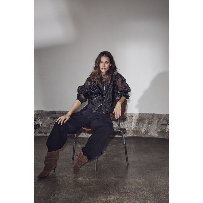 Organza Bomber Black