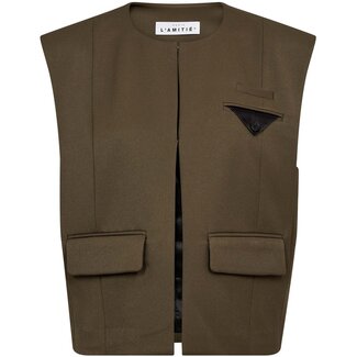 HAUTE L'AMITIÉ Gilet donker groen