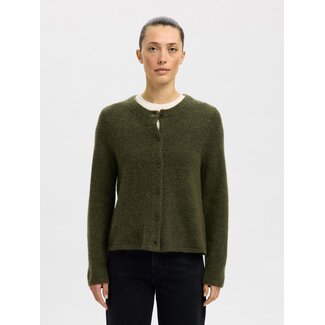 Selected Femme SLWLULU NEW LS KNIT CARDIGAN NOOS Kalamata MELANGE