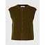 SLWLULU SL BUTTON O-NECK VEST NOOS Fir Green Melange