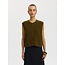 SLWLULU SL BUTTON O-NECK VEST NOOS Fir Green Melange