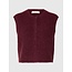 SLWLULU SL BUTTON O-NECK VEST NOOS Tawny Port MELANGE