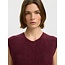 SLWLULU SL BUTTON O-NECK VEST NOOS Tawny Port MELANGE