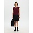 SLWLULU SL BUTTON O-NECK VEST NOOS Tawny Port MELANGE