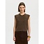 Selected Femme SLWLULU SL BUTTON O-NECK VEST NOOS Dachshund Melange