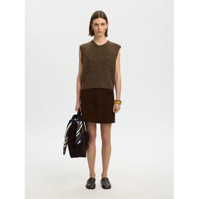 SLWLULU SL BUTTON O-NECK VEST NOOS Dachshund Melange