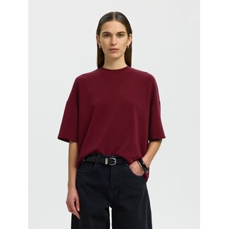 Selected Femme SLWOVERSIZED TENNY TEE NOOS Tawny Port