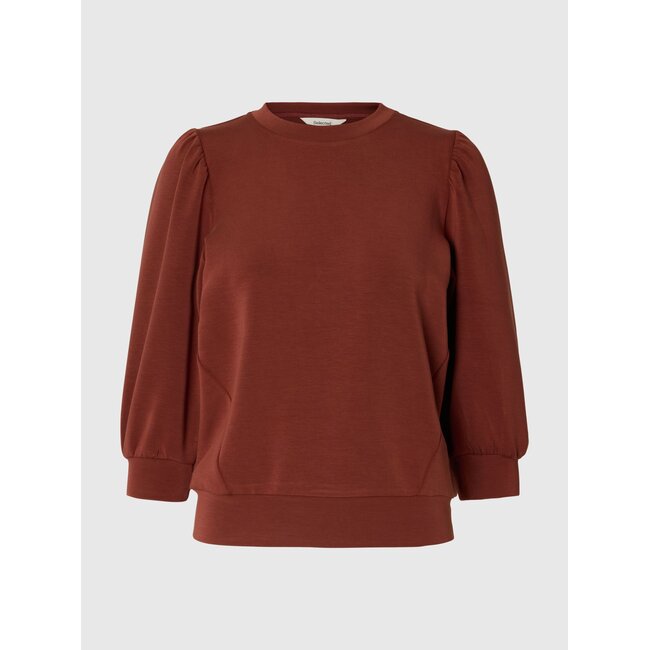 SLWTENNY 3/4 SWEAT TOP NOOS Cherry Mahogany