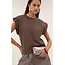 mason pleats top Chocolate brown