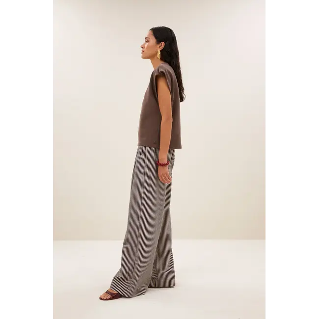 mason pleats top Chocolate brown