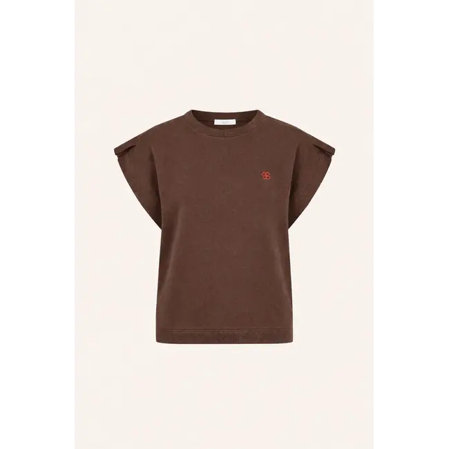 mason pleats top Chocolate brown