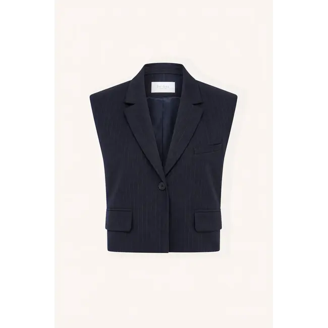 bobi pinstripe gilet Midnight