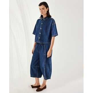 MSCH Copenhagen MSCHManna Alena Culotte Pants Mid Blue Wash Blue
