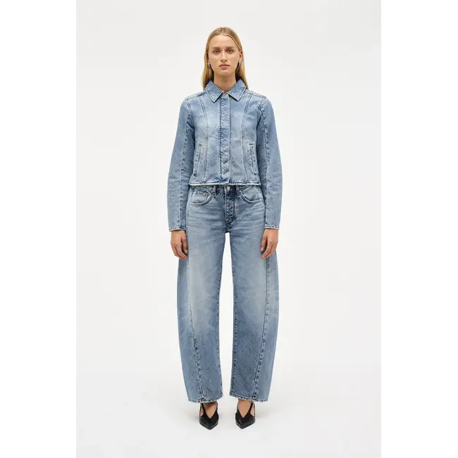 Bias cut denim jacket