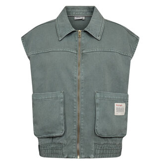 Nümph NUHAMILTON Vest Washed Sea Green Denim