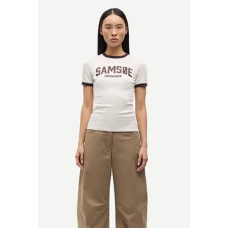 Samsoe Samsoe WMN SABOND SS T-SHIRT 15318 EGRET
