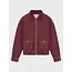 Gianna Denim Bomber Jacket Red