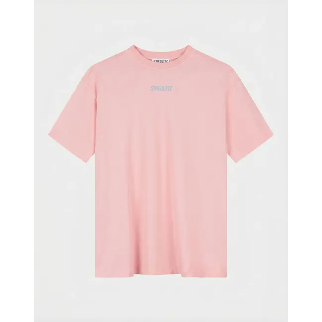 Basic Worn-out Oversized T-shirt Pink