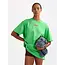 Basic Worn-out Oversized T-shirt Green