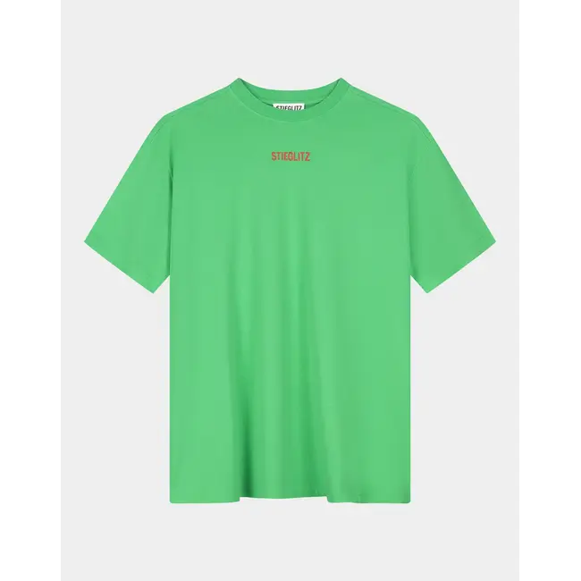 Basic Worn-out Oversized T-shirt Green