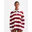 Zelina Polo Longsleeve Lace Cuff Brown