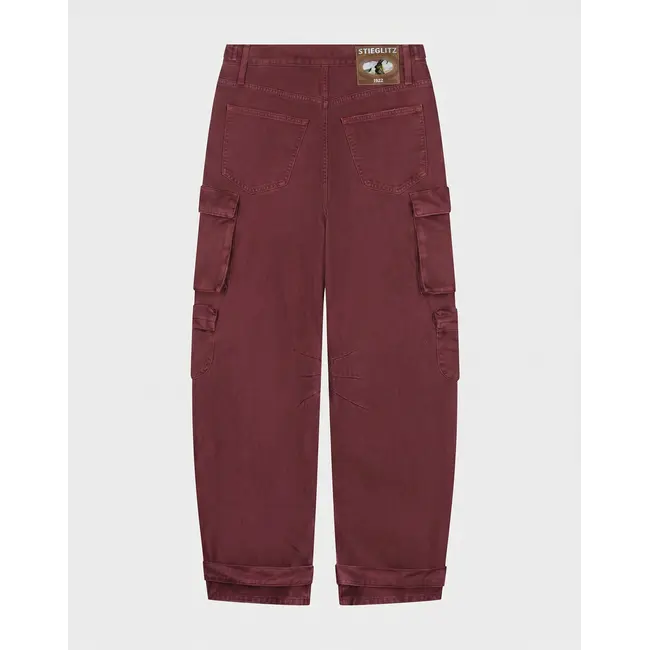 Franca Balloon Cargo Jeans Red