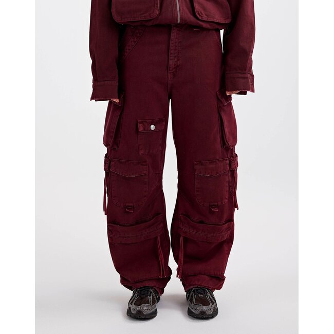 Franca Balloon Cargo Jeans Red