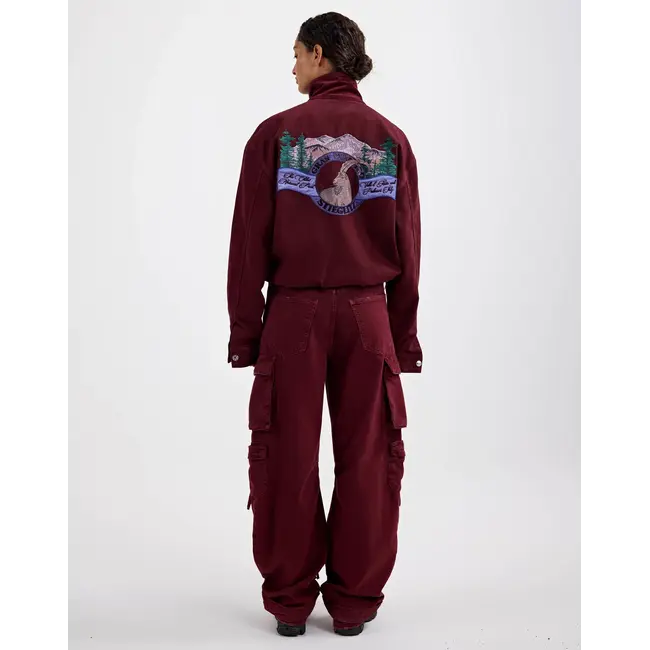 Franca Balloon Cargo Jeans Red
