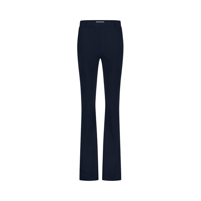 FLAIR LONG BONDED TROUSERS – DARK BLUE