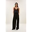 Jule Herringbone Pants Black