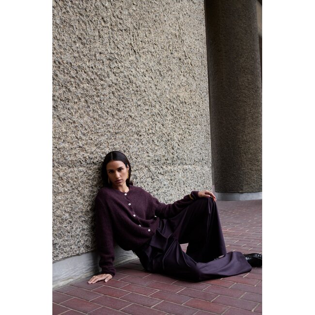 Cleo Cardigan Deep Wine