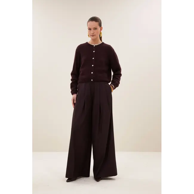 Cleo Cardigan Deep Wine