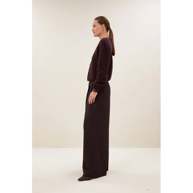 Cleo Cardigan Deep Wine